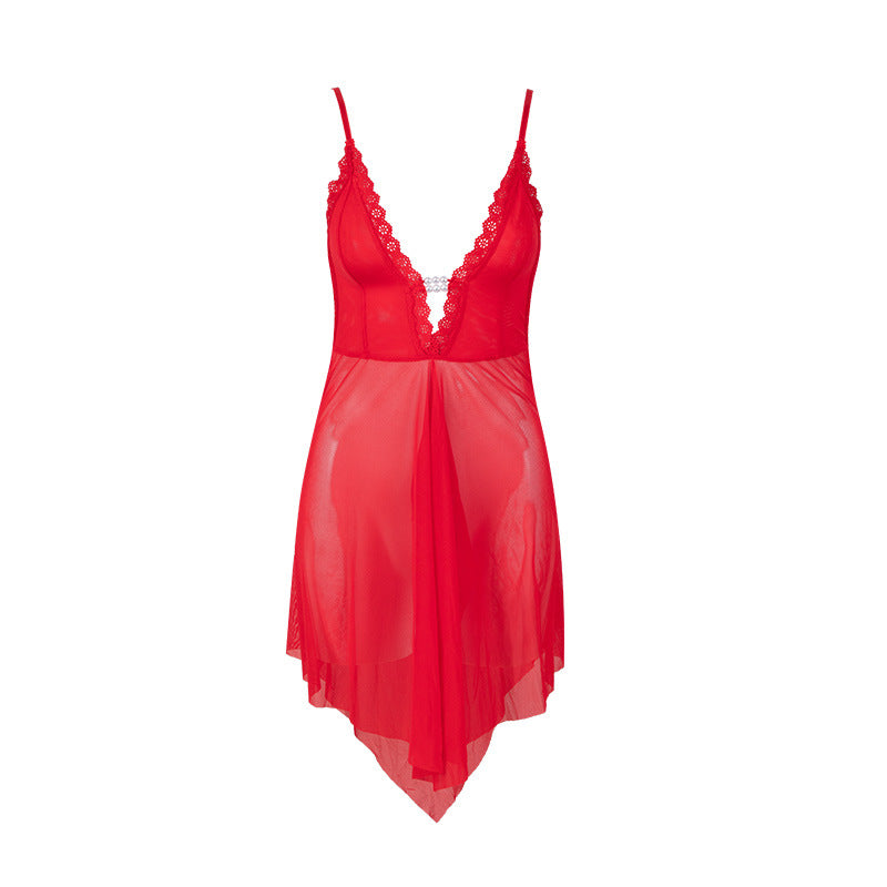 Elegant Deep V neck Honeymoon Nighty  8141 (065)