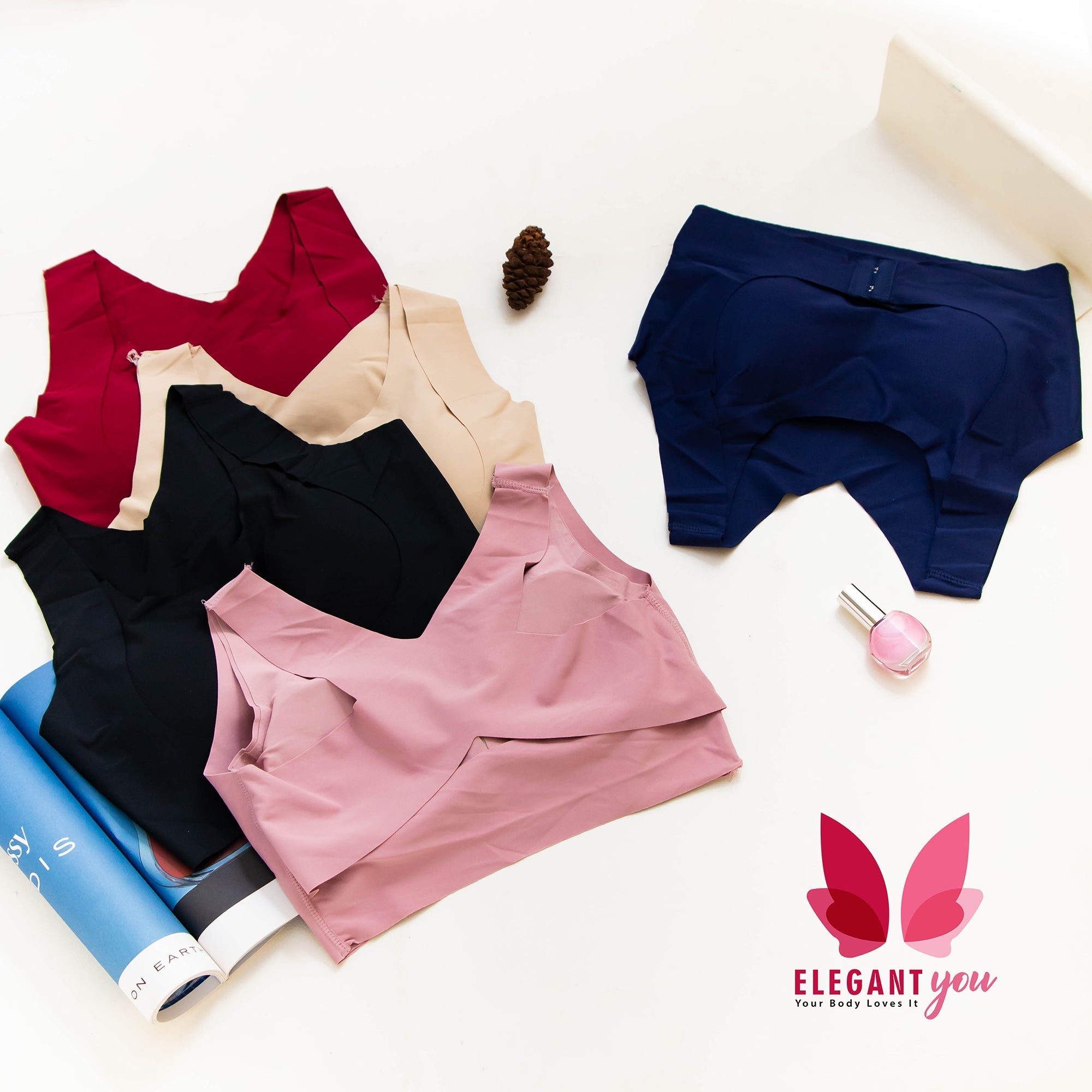 (34-42)Women Plain Seamless Cross Posture Correction Back Straighter Bra [054]