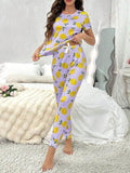 Purple Lemons Printed Night wear (RX-265)