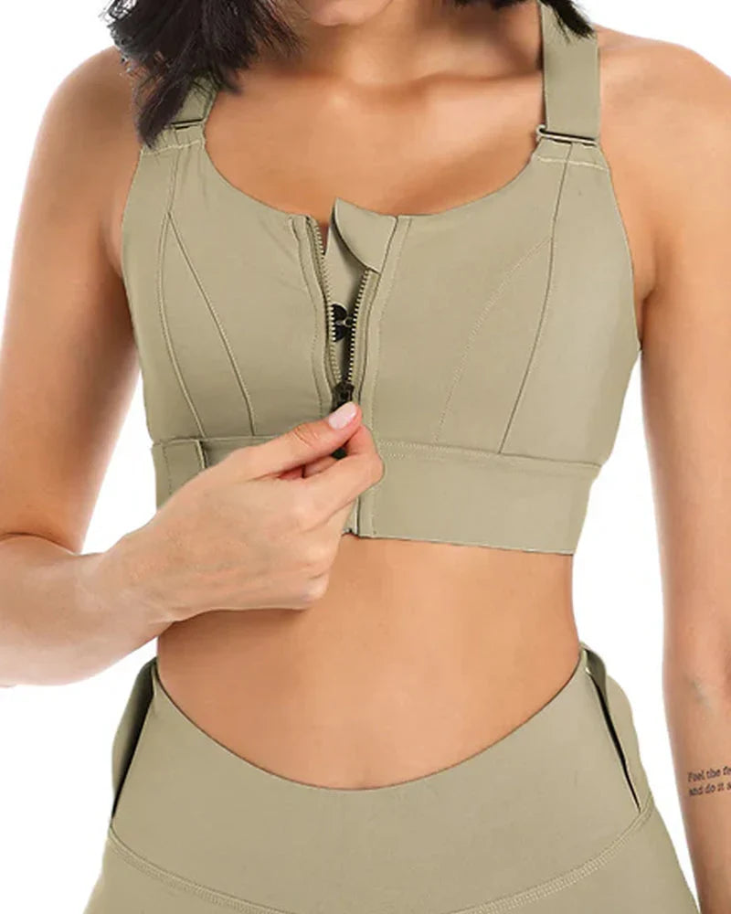 High Impact,A+ Quality, Ultimate Comfort, Sports Bra, Zipper ( Pack of 3 )