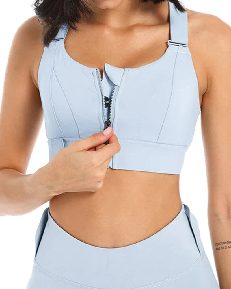 High Impact,A+ Quality, Ultimate Comfort, Sports Bra, Zipper ( Pack of 3 )