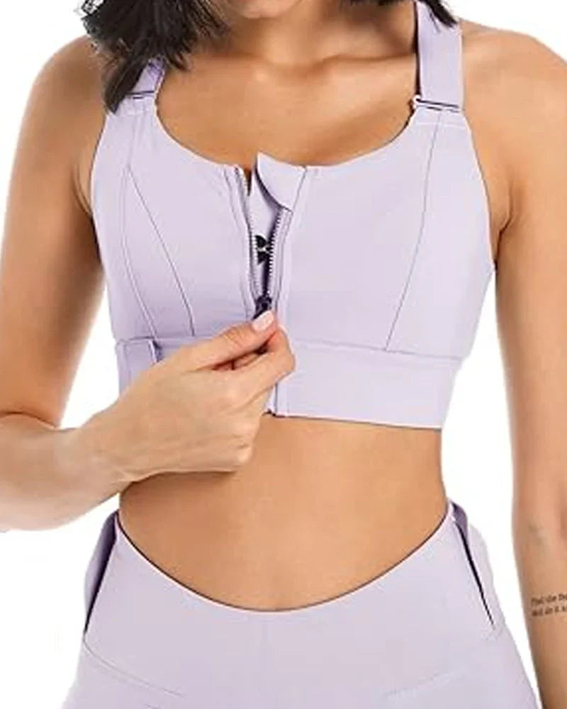 High Impact,A+ Quality, Ultimate Comfort, Sports Bra, Zipper ( Pack of 3 )