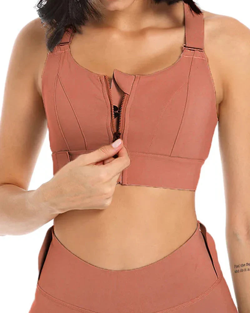 High Impact,A+ Quality, Ultimate Comfort, Sports Bra, Zipper ( Pack of 3 )