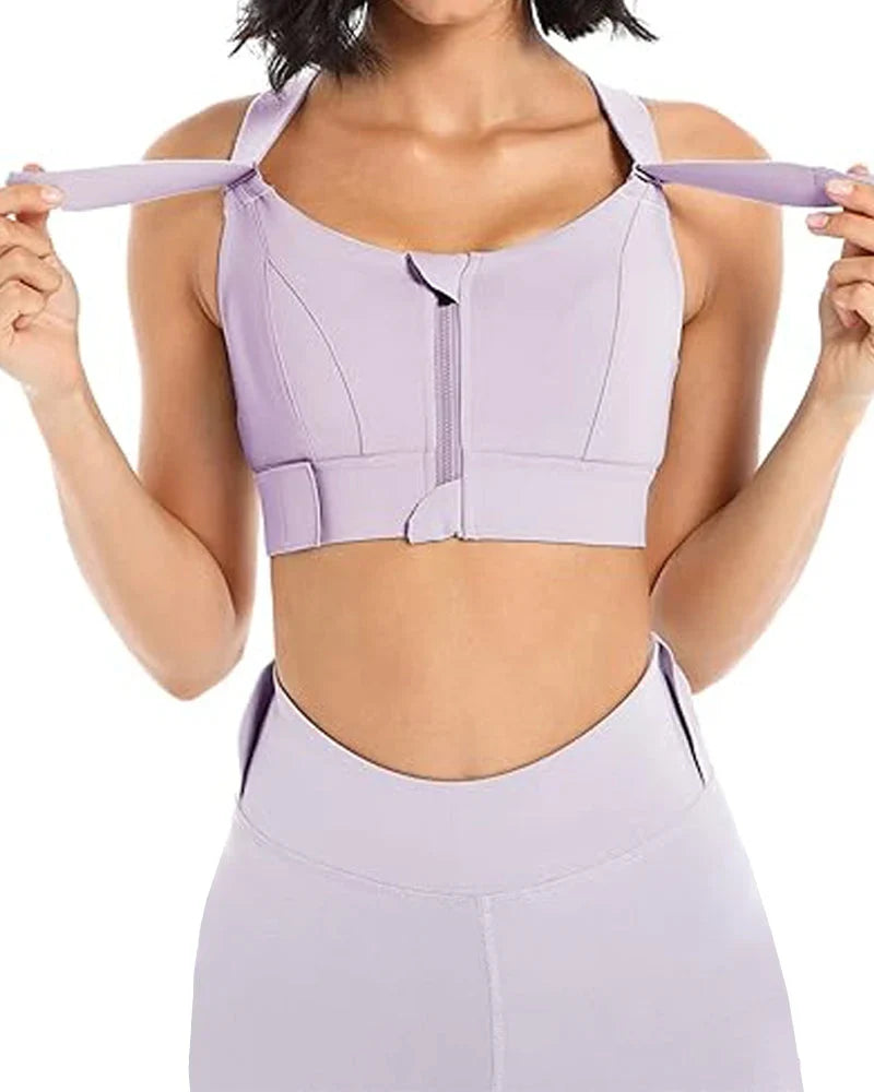 High Impact,A+ Quality, Ultimate Comfort, Sports Bra, Zipper ( Pack of 3 )
