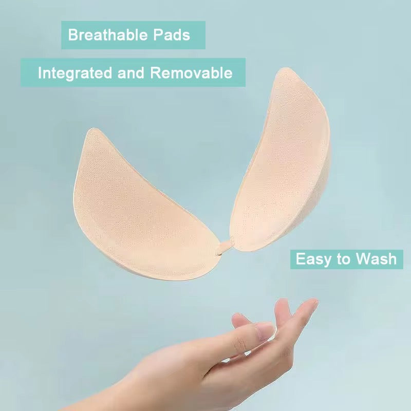 (34-42)Women Plain Seamless Cross Posture Correction Back Straighter Bra [054]