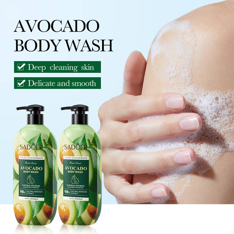 Sadoer Avocado Body Wash Natural Avocado Extracts 400ml