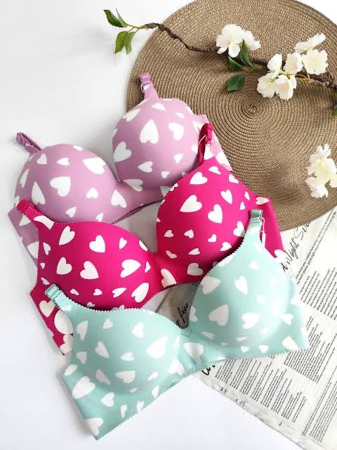 (36-42)B Seamless Heart Design Soft Push-up Bra (169)