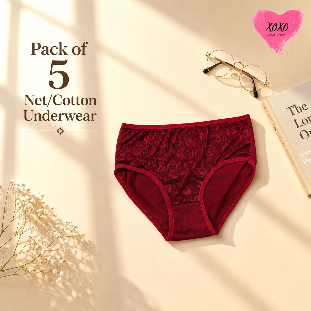 Pack of 5 Net/Cotton Soft Underwear