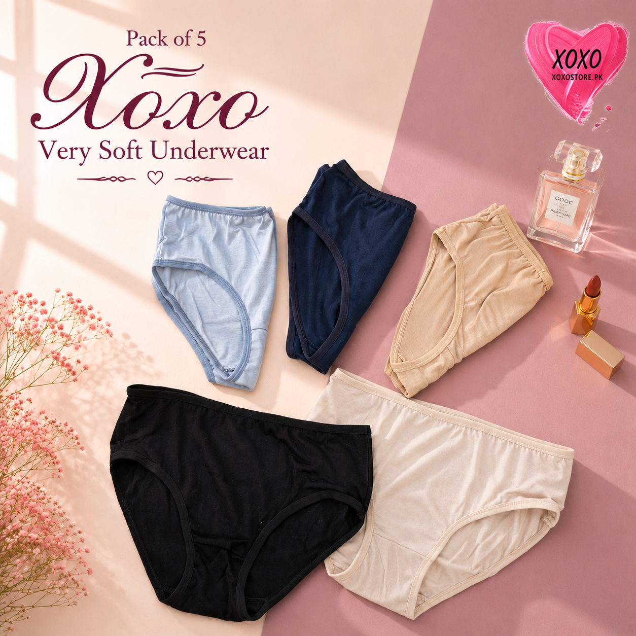 Pack of 5 Xoxo Very Soft Underwear