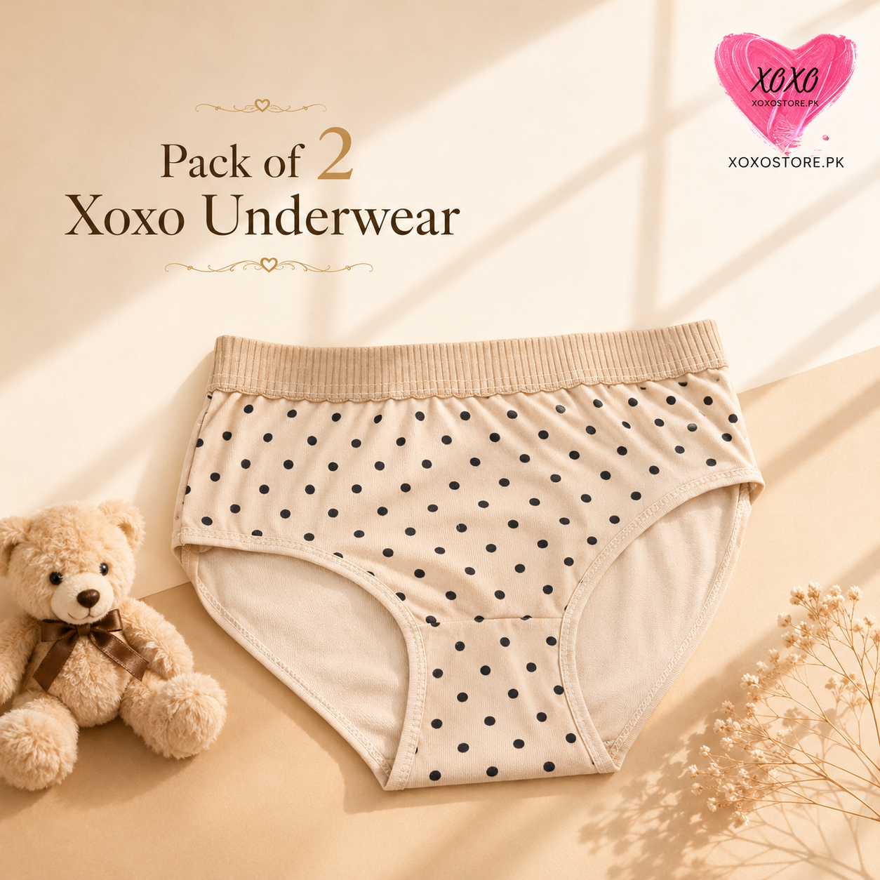 Pack of 2 Xoxo Dotted Underwear
