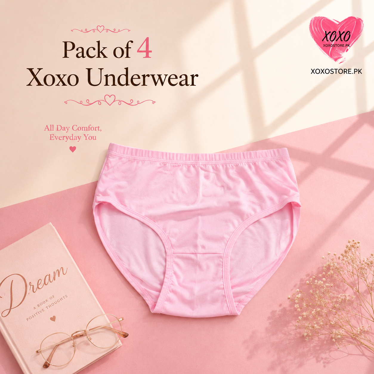 Pack of 4 Xoxo Basic Underwear