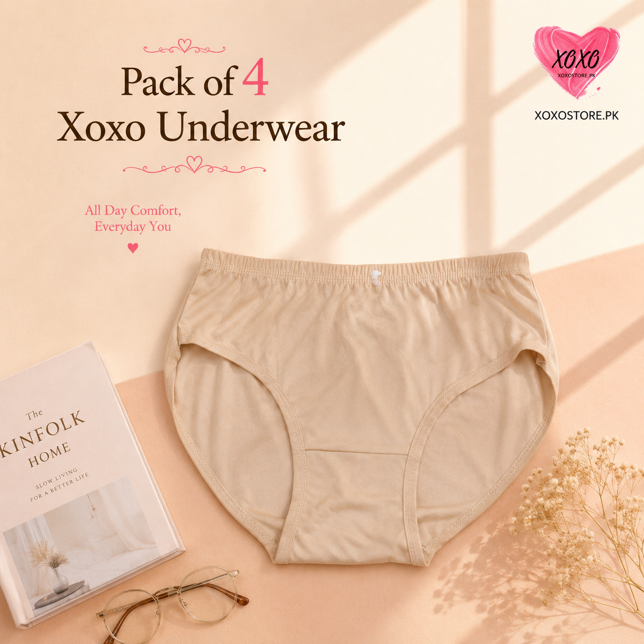 Pack of 4 Xoxo Basic Underwear