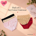 Pack of 5 Net/Cotton Soft Underwear