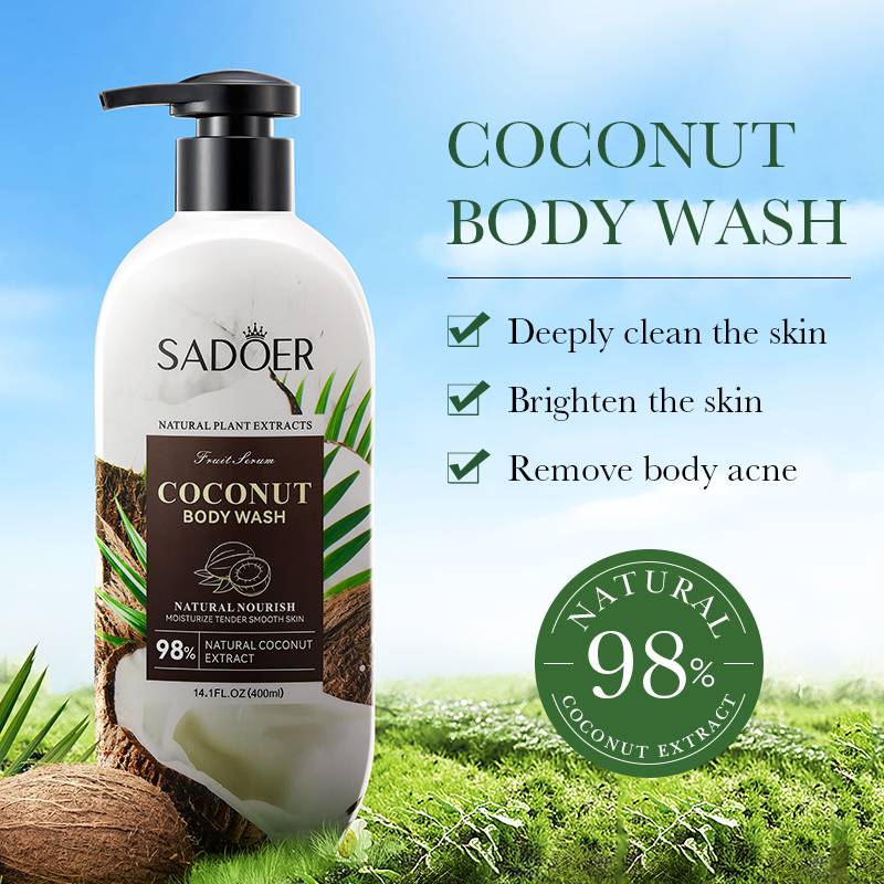 Sadoer Cocunut Body Wash Natural Cocunut Extracts 400ml