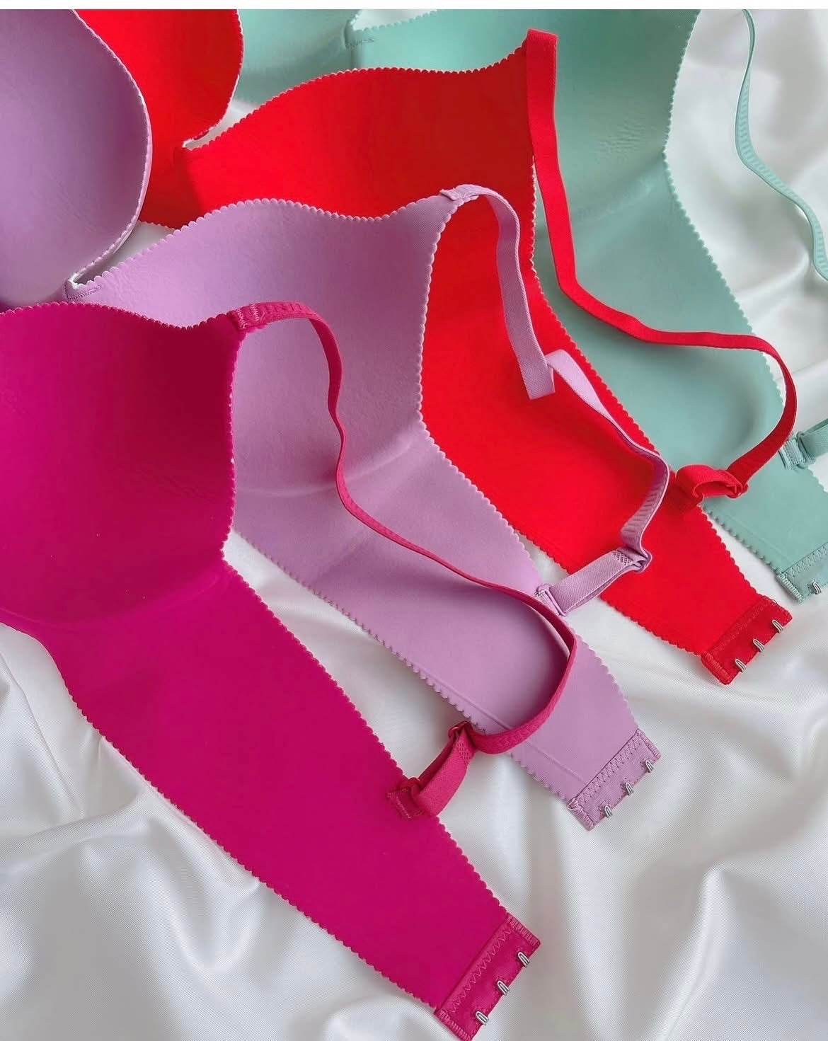 (36-42)B Seamless Heart Design Soft Push-up Bra (169)