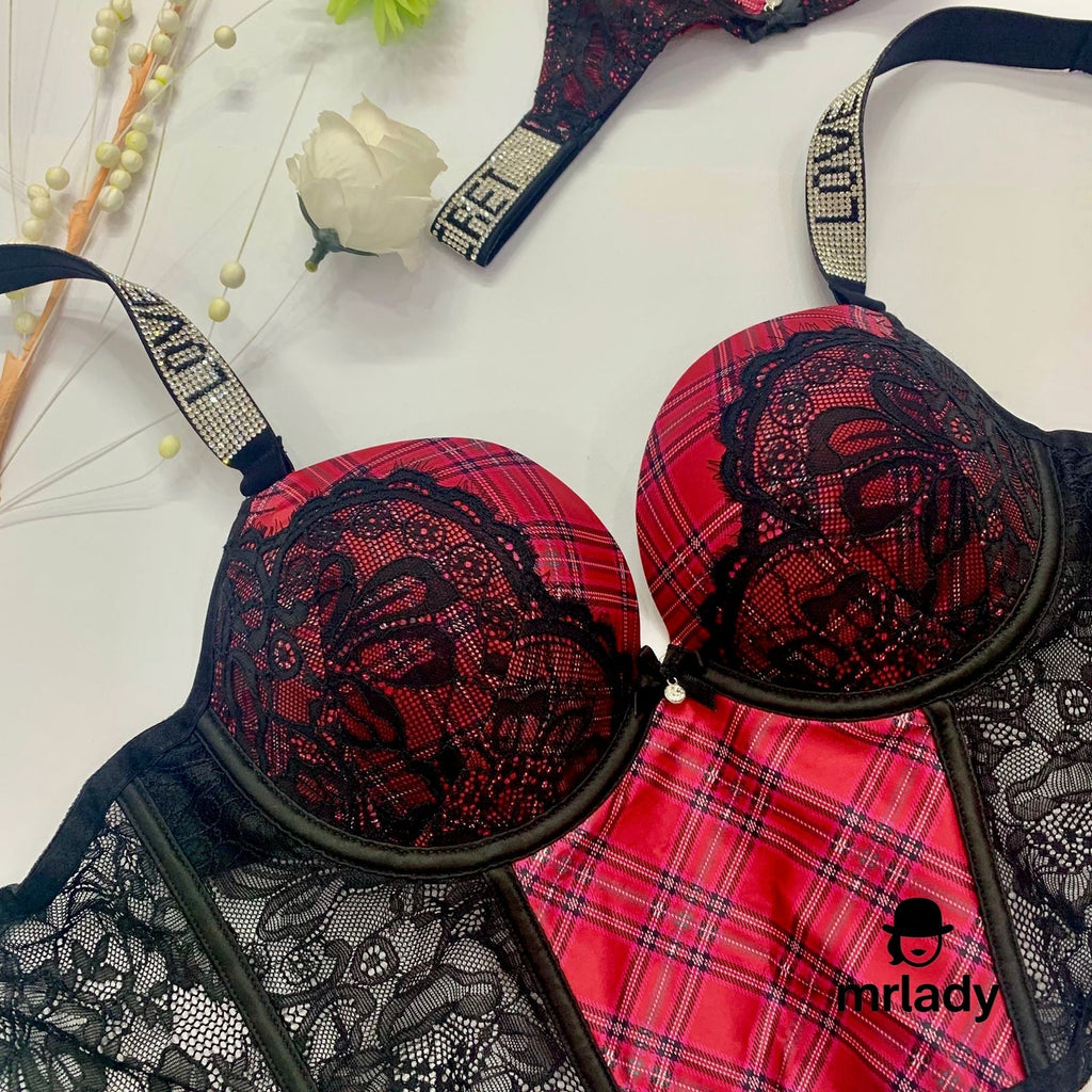 VICTORIA SECRET CORSET PUSH UP BRA SET V1