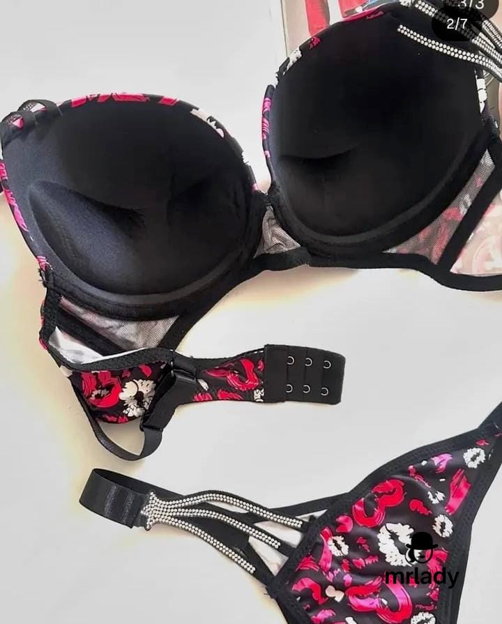 PEARL STAR THIN PAD BRA SET