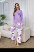 Purple Grape Printed Full Sleeves Night Suit (RX-384)