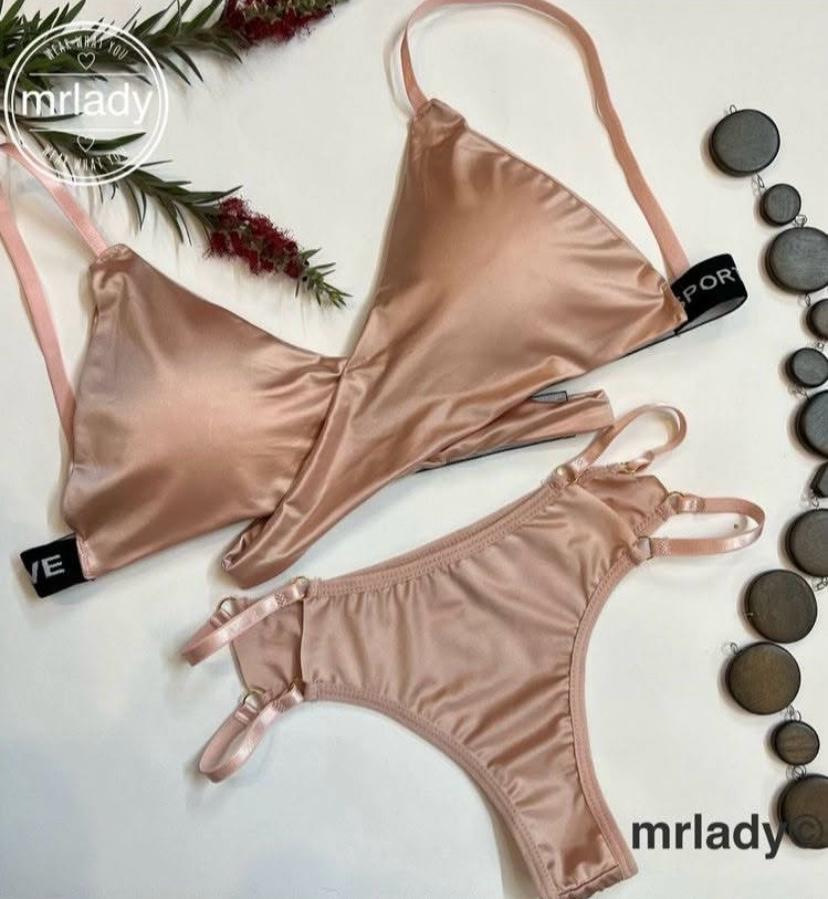 LOVE SATEEN BRA SET
