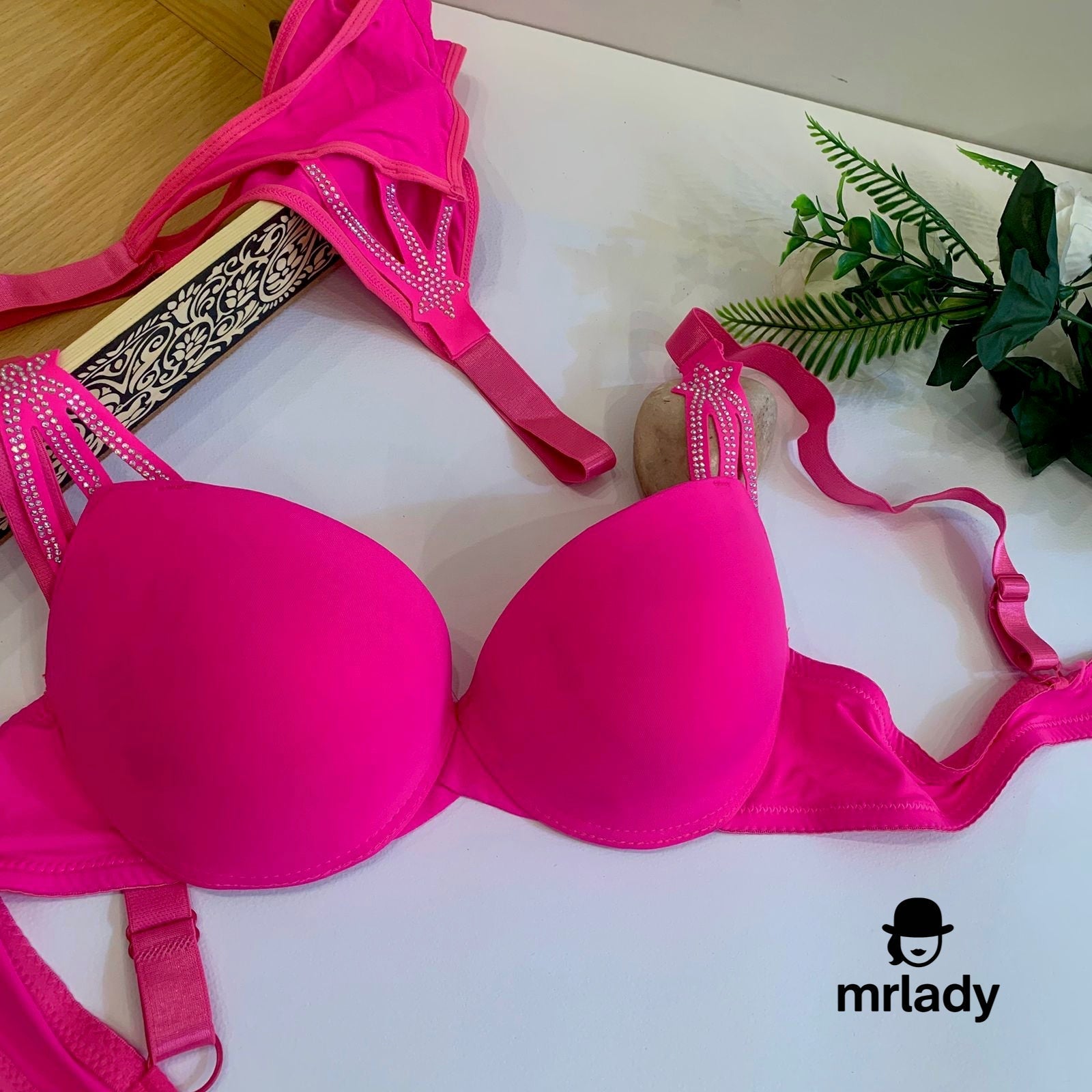 PEARL STAR THIN PAD BRA SET