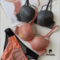 FANCY SHIMMER THIN PAD BRA SET