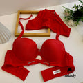 D CUP SHIMMER THIN PAD BRA SET