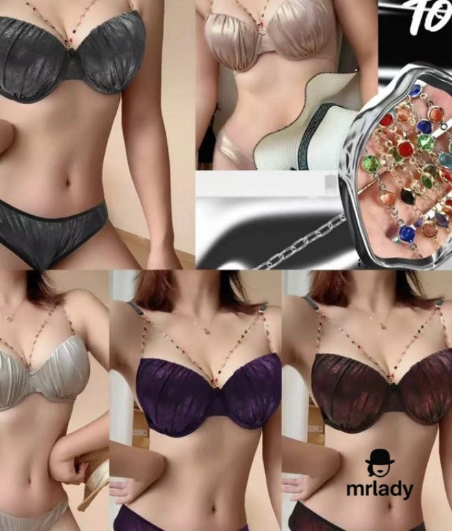 LIGHT PUSH UP CHAIN BRA SET
