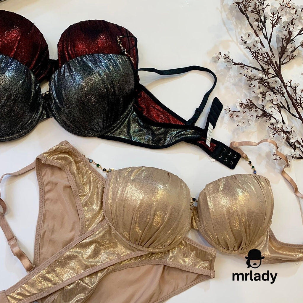 LIGHT PUSH UP CHAIN BRA SET