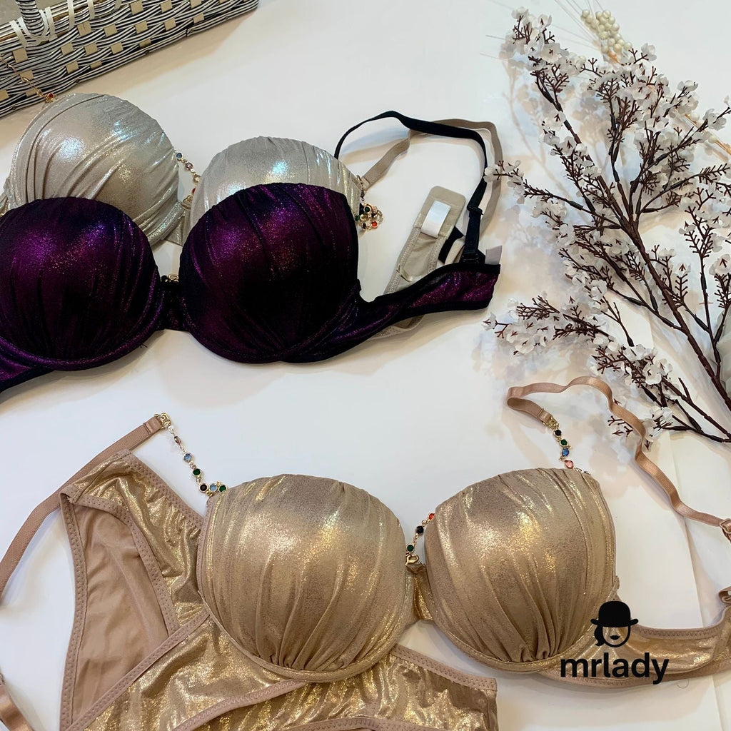 LIGHT PUSH UP CHAIN BRA SET