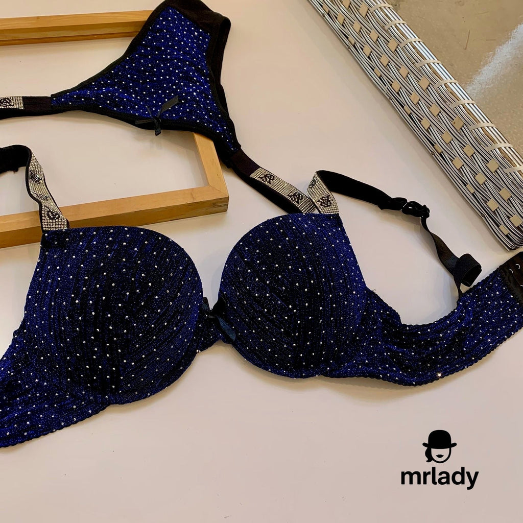 SHIMMER LIGHT PUSH UP BRA SET