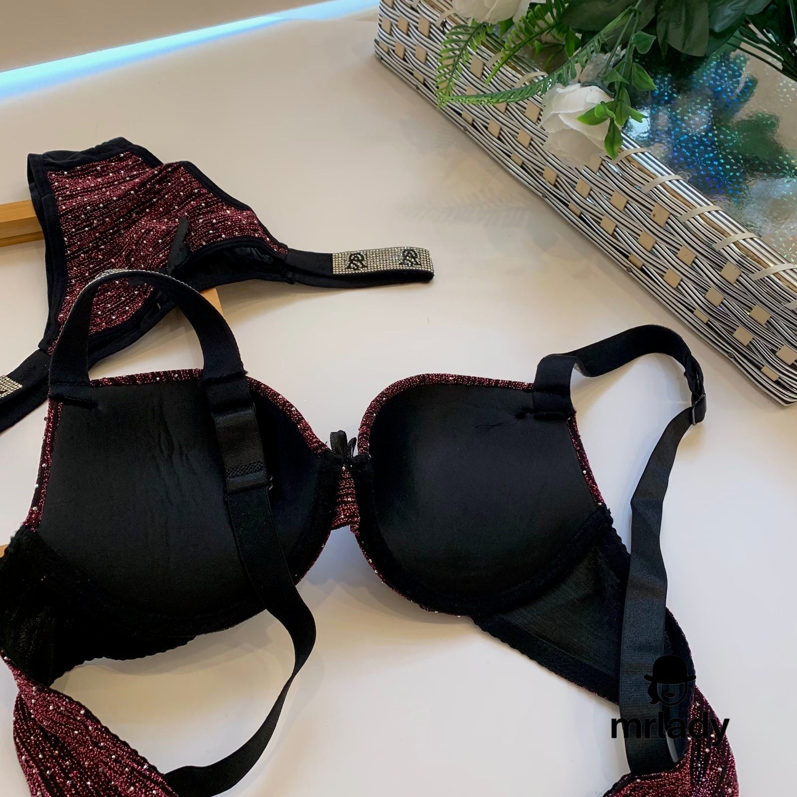SHIMMER LIGHT PUSH UP BRA SET