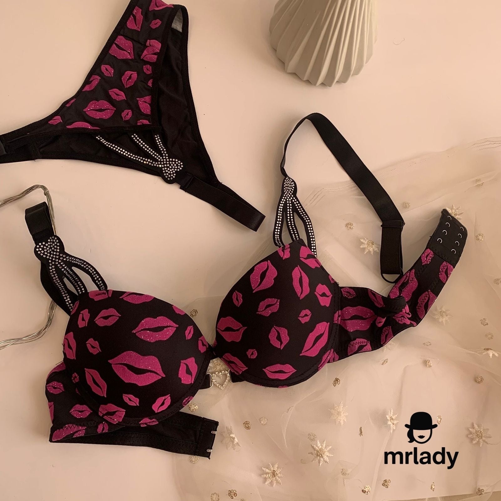 KISS STRING THIN PAD BRA SET