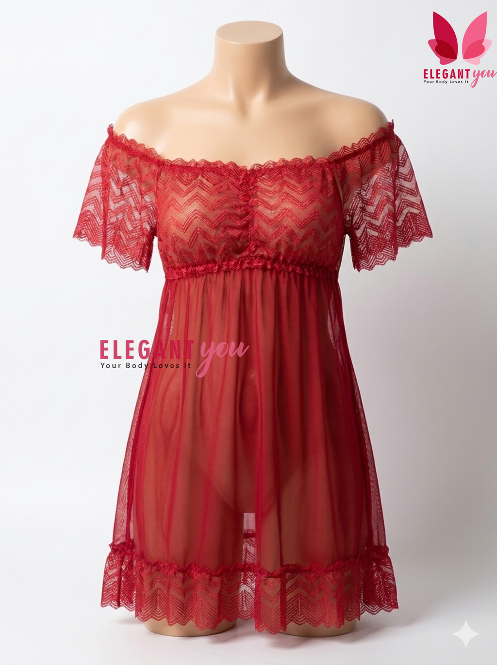 Off Shoulder Elegant Gown Nighty 35359
