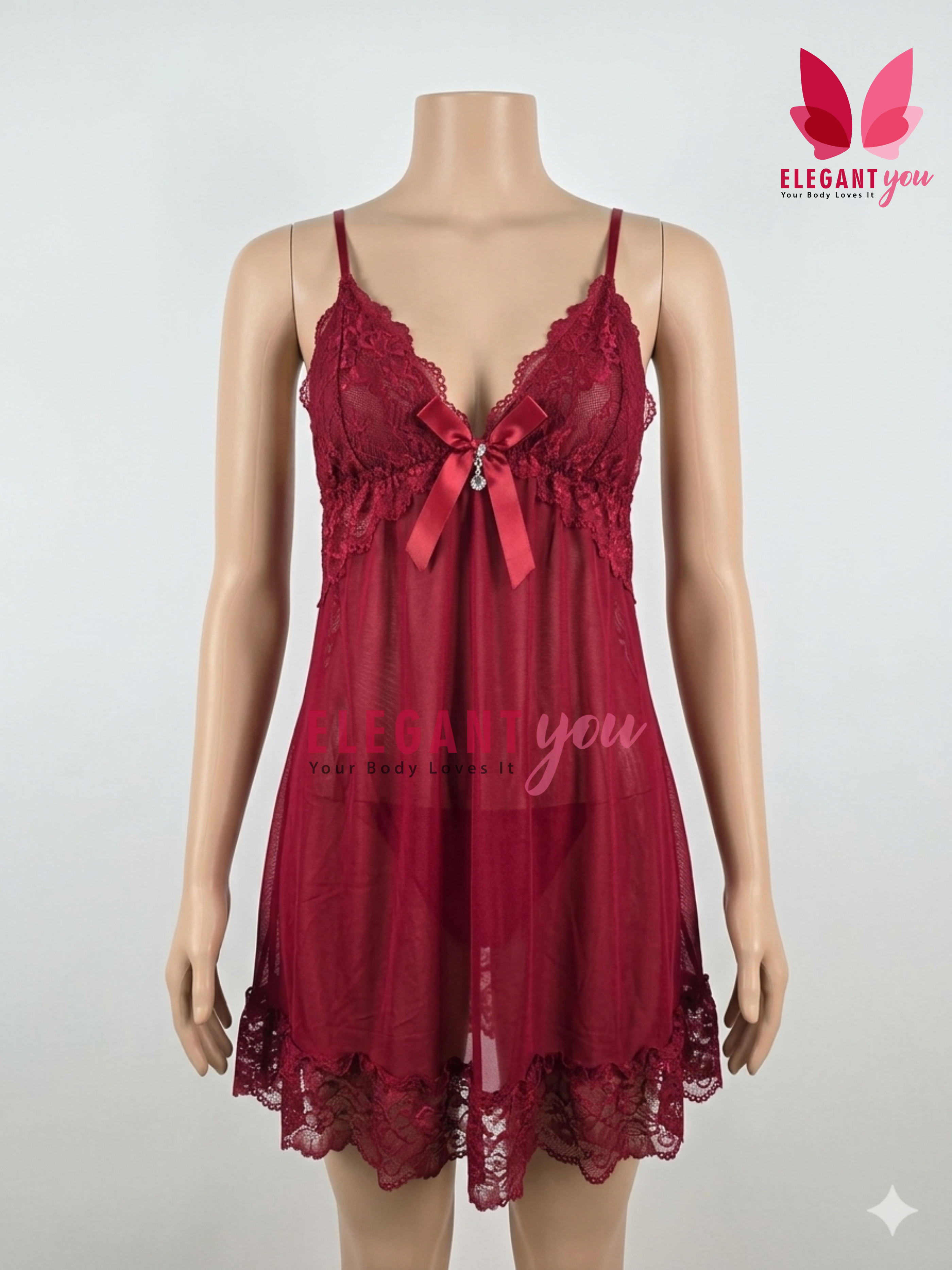 Elegant Deep V neck Honeymoon Nighty 35420