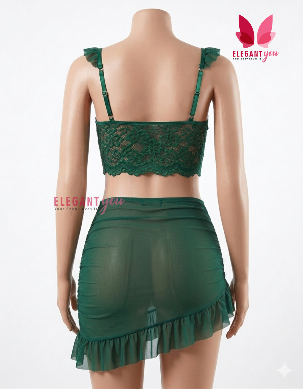 (34-38)Exquisite Lace Halter See Through (W)