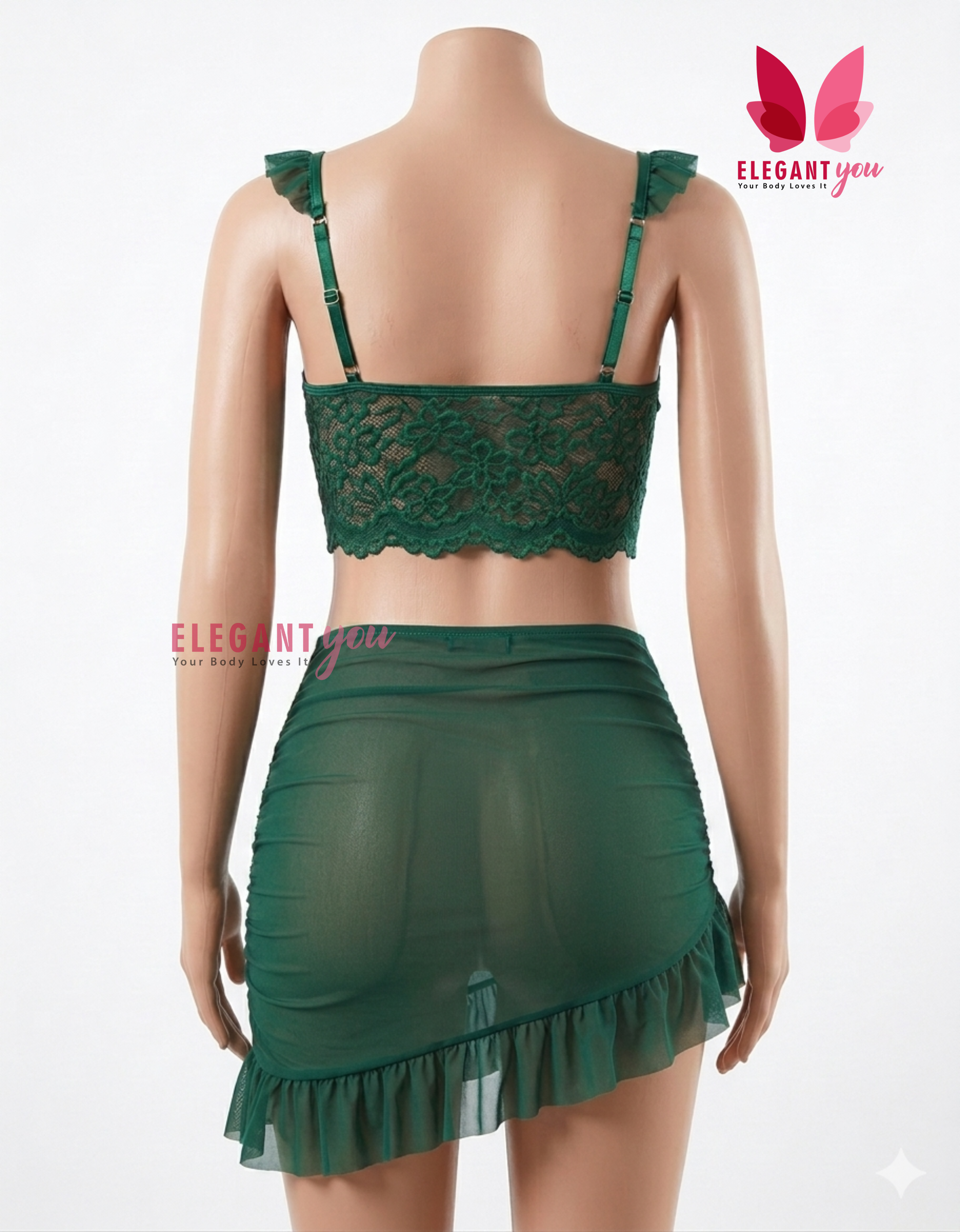 (34-38)Exquisite Lace Halter See Through (W)