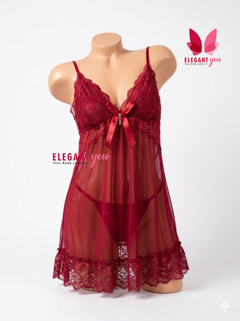 Elegant Deep V neck Honeymoon Nighty 35420