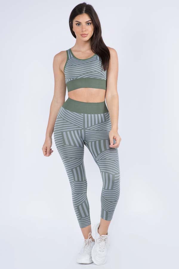 Vital Multi Striped Workout Leggings (089)