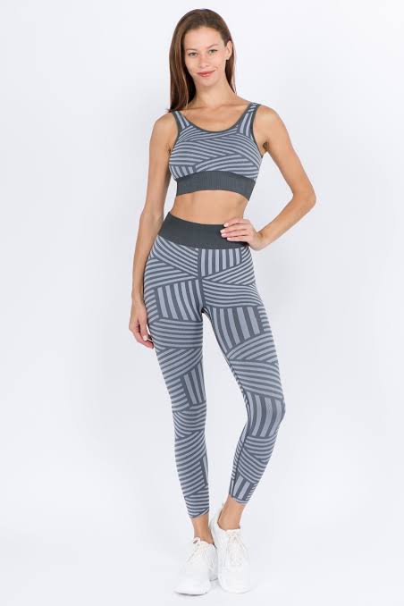 Vital Multi Striped Workout Leggings (089)