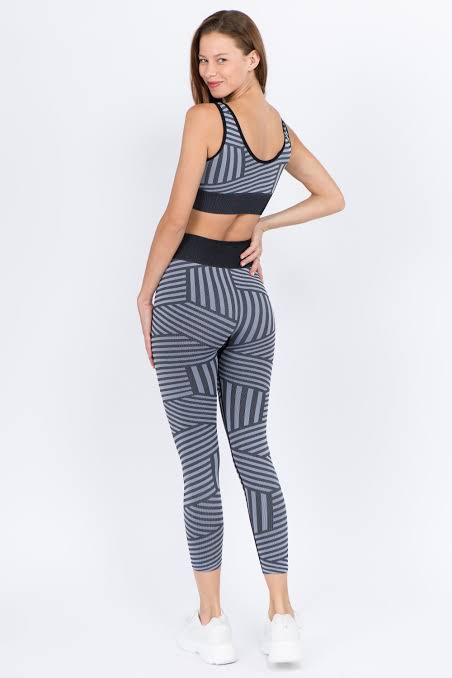 Vital Multi Striped Workout Leggings (089)