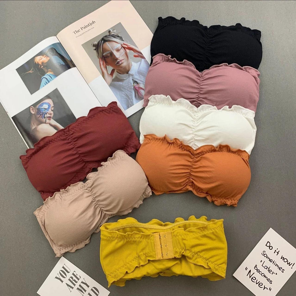Breathable Stuff Strapless Bra Free Size for(28-36) (035)