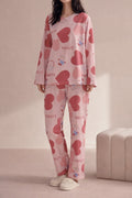 Pink All over big hearts night suit For her (RX-409)