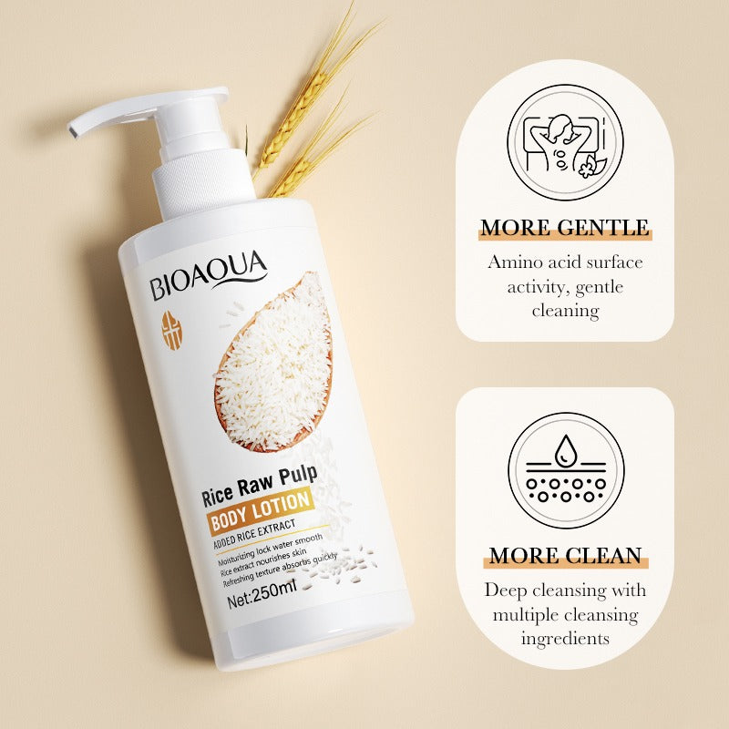 BIOAQUA Rice Raw Pulp Body Lotion - Moisturizing & Softening - 250ml