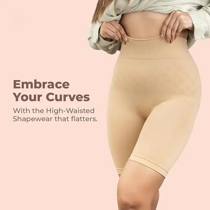 Half Body Waist Control Body Shaper for Women Shapewear with Thigh Slimmers