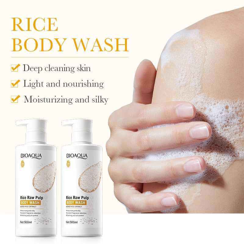 BIOAQUA Rice Raw Pulp Silk Moisturizing Body Wash 500ml