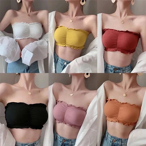 Breathable Stuff Strapless Bra Free Size for(28-36) (035)