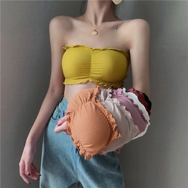 Breathable Stuff Strapless Bra Free Size for(28-36) (035)