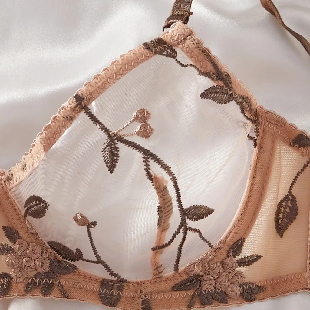 (32-38)B Beautiful Lace Underwire Bra and Panty Set