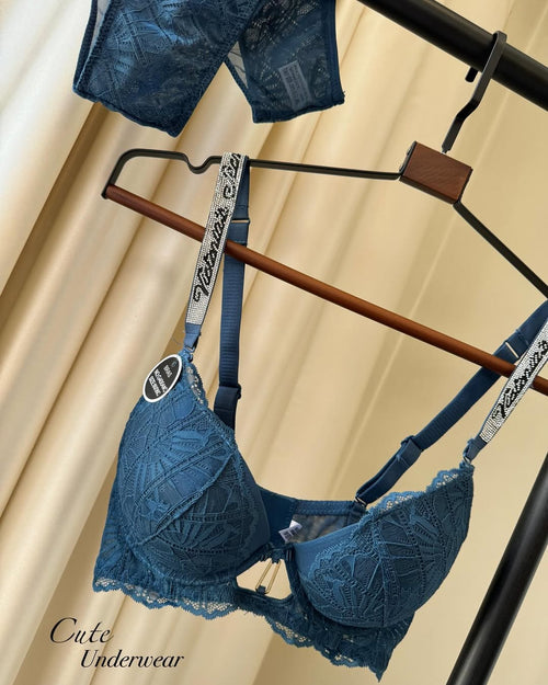 (36-40)C Victoria Secret Front Buckle Bra Panty Set (148)