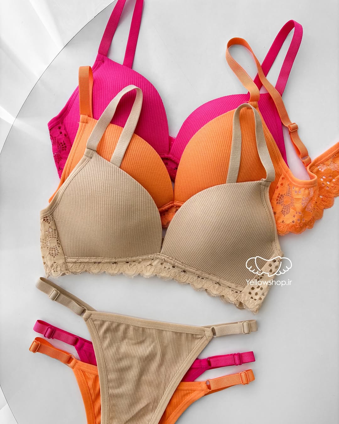 (34-36)Elegant light padded bra set (042)